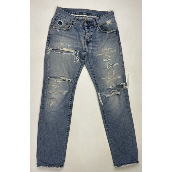 Two Men In The World Distressed Denim Jeans Men Size 29 X 30 - Picture 1 of 8